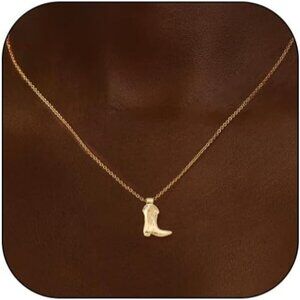 JAVARNV Gold Necklace for Women Cowgirl Charm Western & Boho Jewelry for Outfit